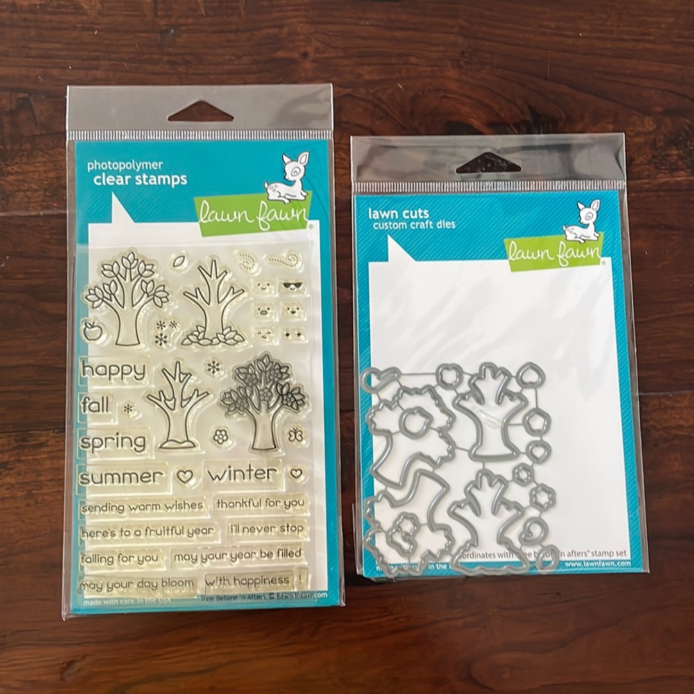 Lawn Fawn Tree Before ‘n Afters stamp and die set.